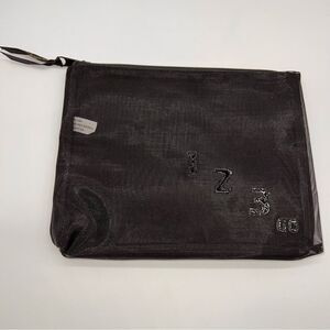 Signature A Makeup Bag Black Mesh Front/Smooth Back 1 2 3 GO on Front Corner